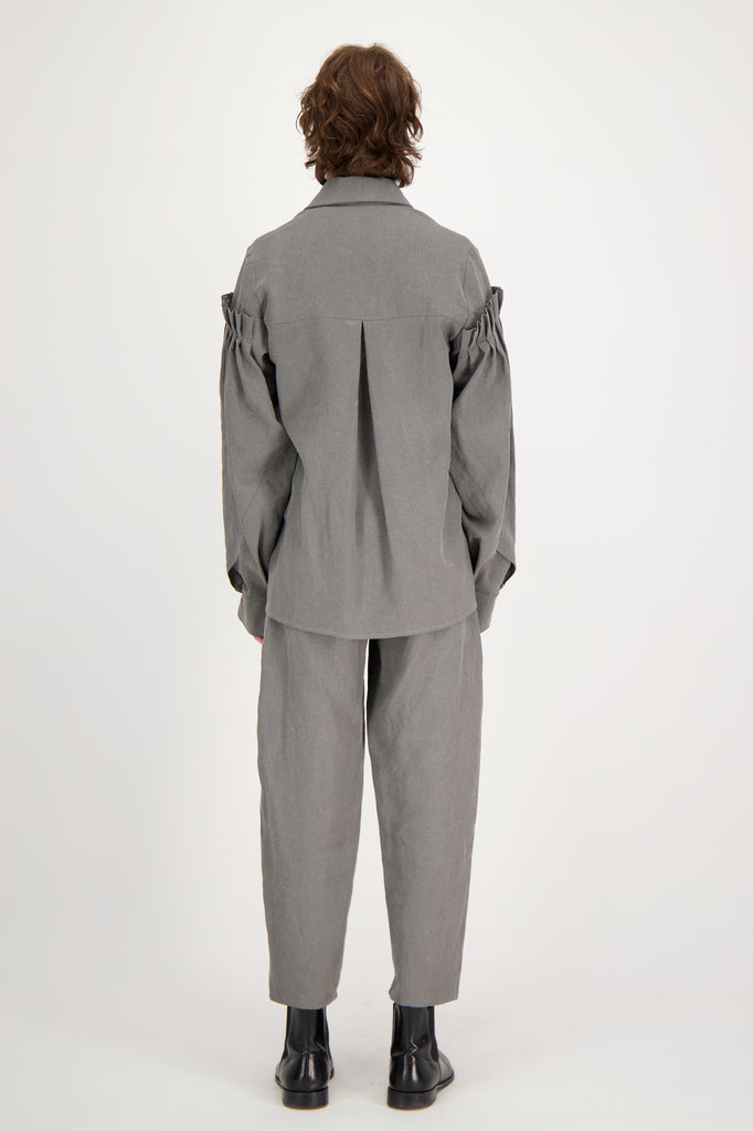 FLORIS TROUSERS CANVAS TAUPE