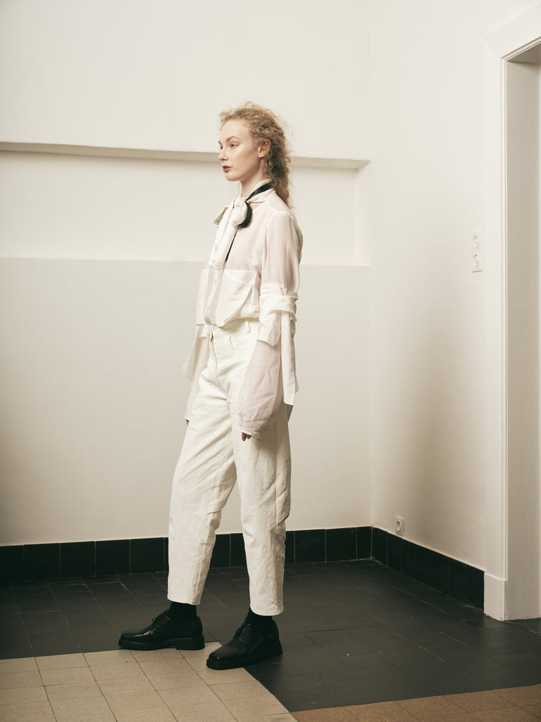 FRANCIS TROUSERS CANVAS WHITE