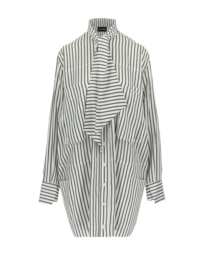 EDDY DRESS - WHITE STRIPE